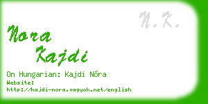 nora kajdi business card